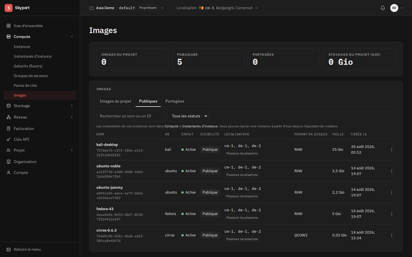 Les images publiques fournies par SkyEngPro.