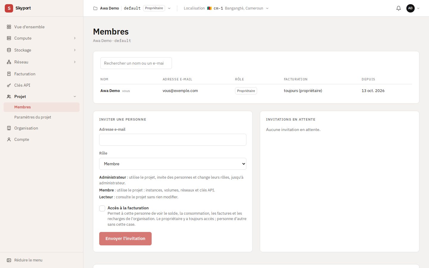Les membres du projet.